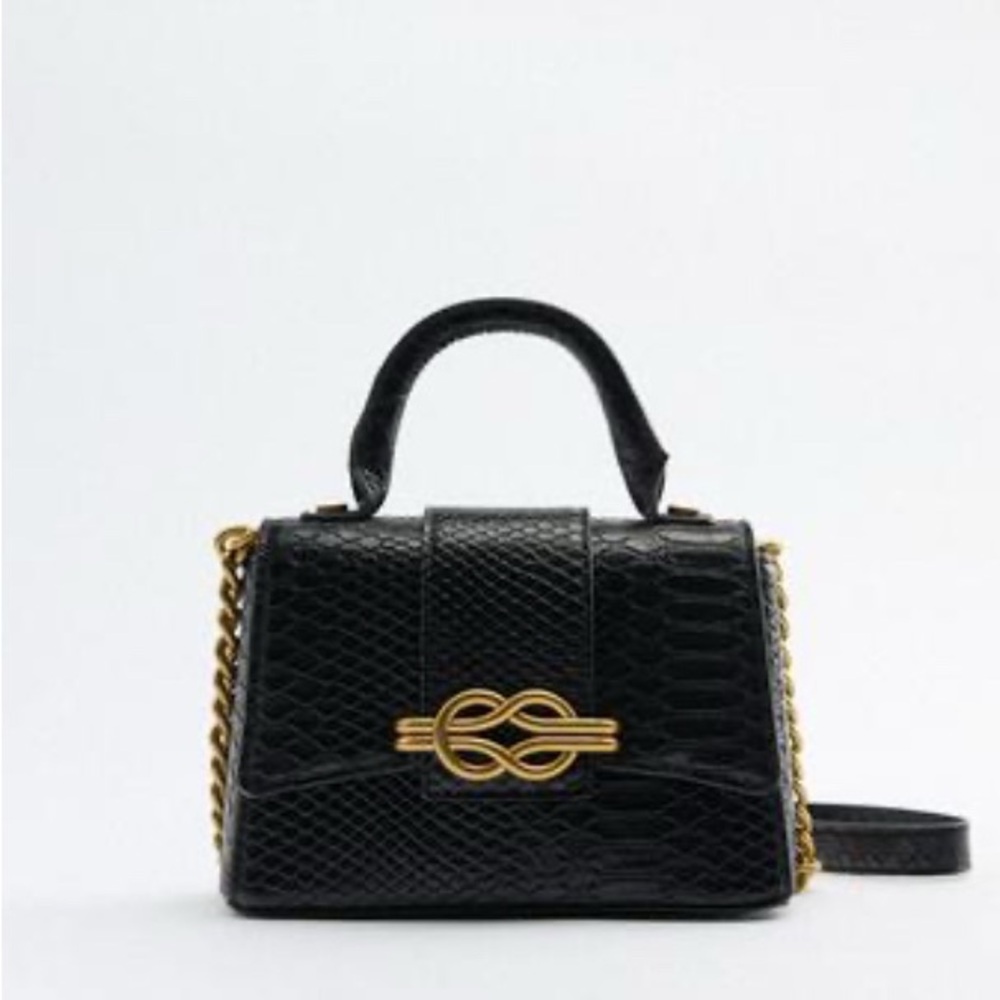 Zara - Black crossbody handbag 6646/910/040/M - Used, Good condition